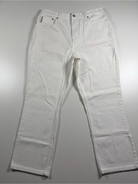 Vintage Nevada Sears Women's White Straight-Leg Jeans